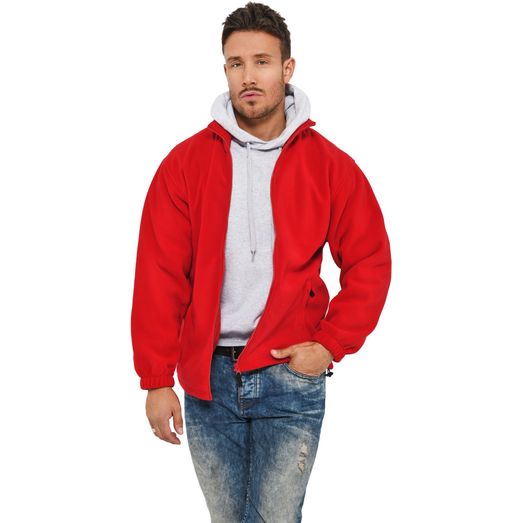 Absolute Apparel Heritage Full Zip Fleece - Red