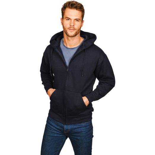 Absolute Apparel Zip Thru Hood - Navy Blue