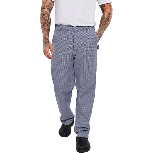 BonChef Classic Mens Chef Trouser - Royal/White