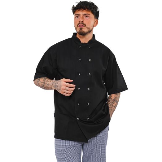BonChef Danny Short Sleeve Chef Jkt Unisex - Black