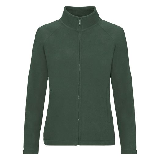 Fruit Of The Loom Ladyfit Full Zip Fleece - Bottle Green
