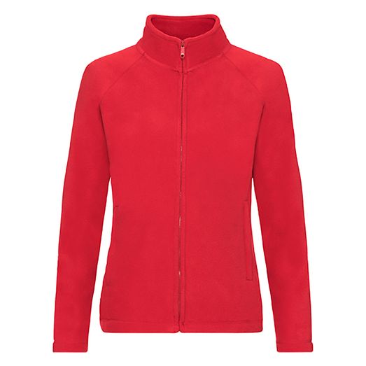 Fruit Of The Loom Ladyfit Full Zip Fleece - Red