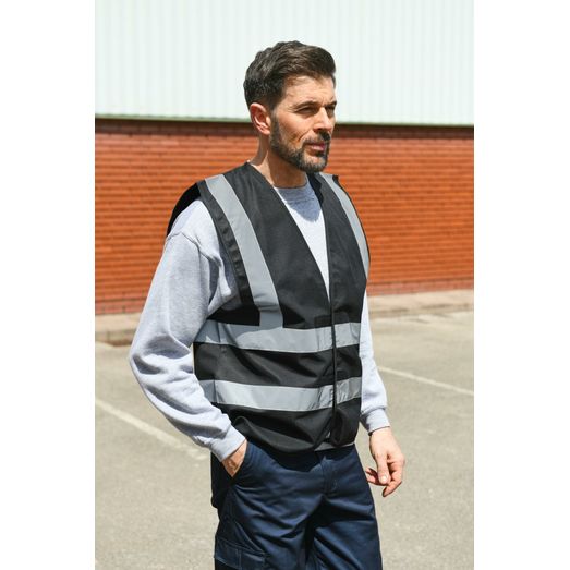Korntex High Vis Safety Vest - Black