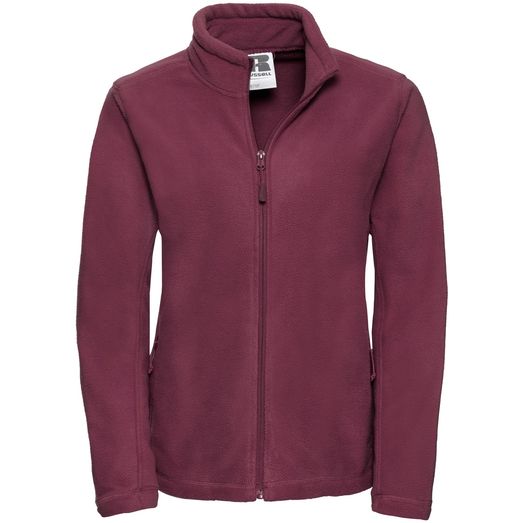 Russell Full Zip Ladies Fleece 320gm - Burgundy
