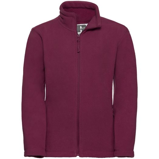 Russell Jerzees Schoolgear Full Zip Youths Fleece 320gm - Burgundy