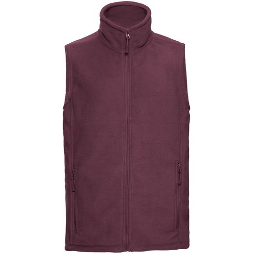 Russell Outdoor Fleece Gilet Mens - Burgundy