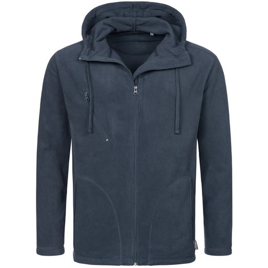 Stedman Active Outdoor Hooded Fleece Jacket Mens - Blue Midnight
