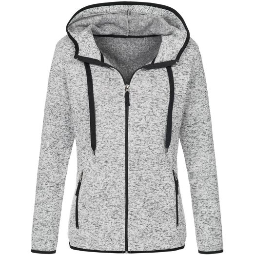 Stedman Active Outdoor Knitted Ladies Fleece - Light Grey Melange