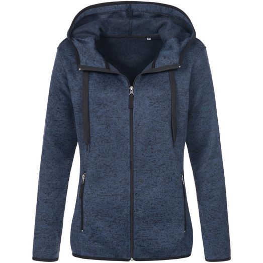 Stedman Active Outdoor Knitted Ladies Fleece - Marina Blue Melange