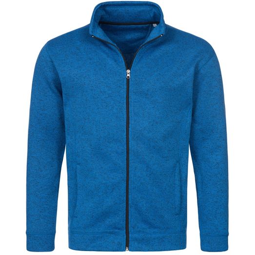 Stedman Active Outdoor Knitted Mens Fleece - Blue Melange