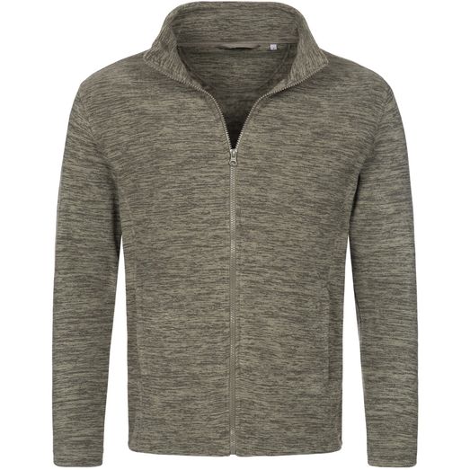 Stedman Active Outdoor Melange Fleece Jacket Mens - Olive Green Melange