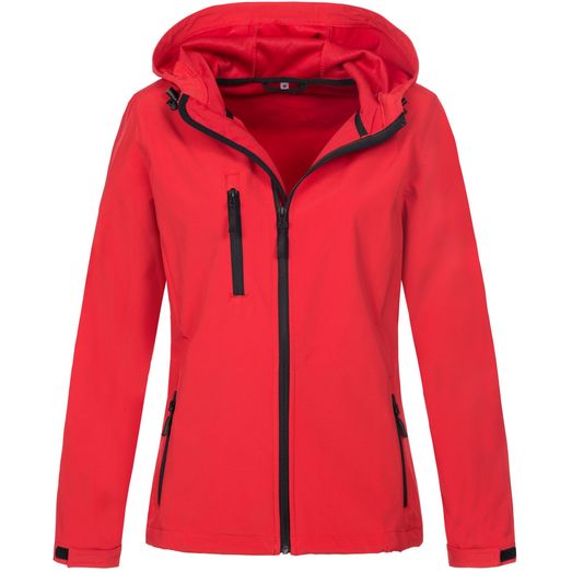 Stedman Active Outdoor Softest Shell Hooded Jacket Ladies - Crimson Red