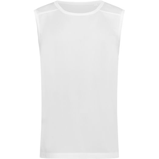 Stedman Active Sports 140 Mens Sleeveless T-Shirt - White