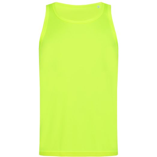 Stedman Active Sports Mens Poly Sports Vest - Cyber Yellow
