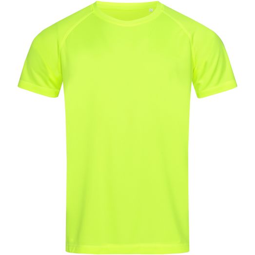Stedman Active Sports Raglan Mesh Mens T-Shirt - Cyber Yellow