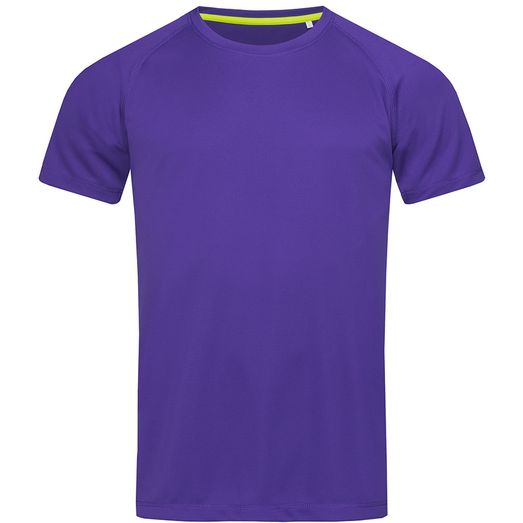 Stedman Active Sports Raglan Mesh Mens T-Shirt - Deep Lilac