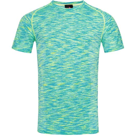 Stedman Active Sports Seamless Mens Raglan T-Shirt - Kiwi Melange