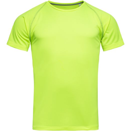 Stedman Active Sports Team Raglan T-Shirt Mens - Cyber Yellow