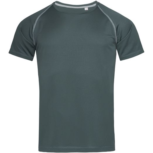 Stedman Active Sports Team Raglan T-Shirt Mens - Granite Grey