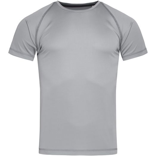 Stedman Active Sports Team Raglan T-Shirt Mens - Silver Grey