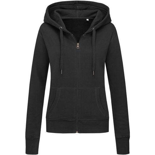 Stedman Active Sports Zip Hood Ladies - Black Opal