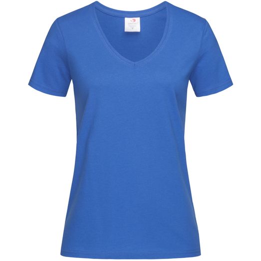 Stedman Classic Ladies V Neck T-Shirt 155gm - Bright Royal