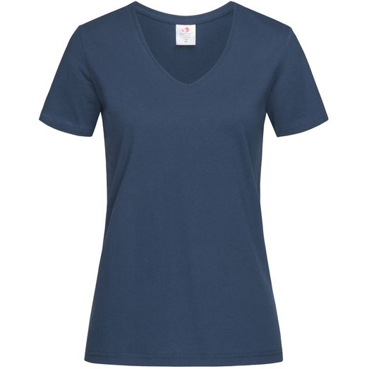 Stedman Classic Ladies V Neck T-Shirt 155gm - Navy Blue