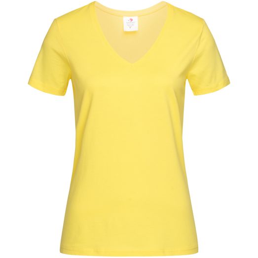 Stedman Classic Ladies V Neck T-Shirt 155gm - Yellow