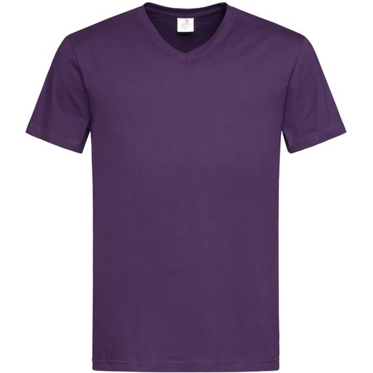 Stedman Classic V Neck T-Shirt 155gm - Deep Berry