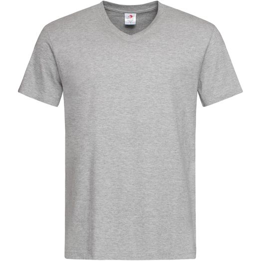 Stedman Classic V Neck T-Shirt 155gm - Heather Grey