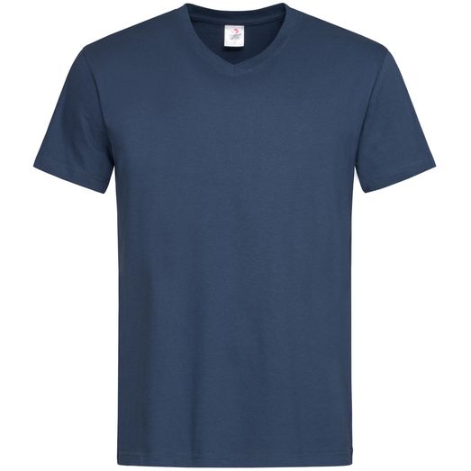 Stedman Classic V Neck T-Shirt 155gm - Navy Blue