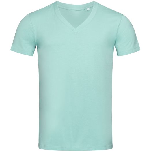 Stedman Green Urban James Organic V Neck T-Shirt Mens - Frosted Blue