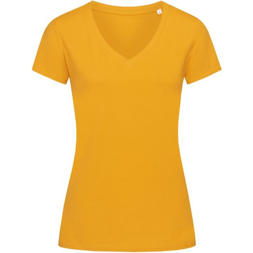 Stedman Green Urban Janet Organic V Neck T-Shirt Ladies - Indian Yellow