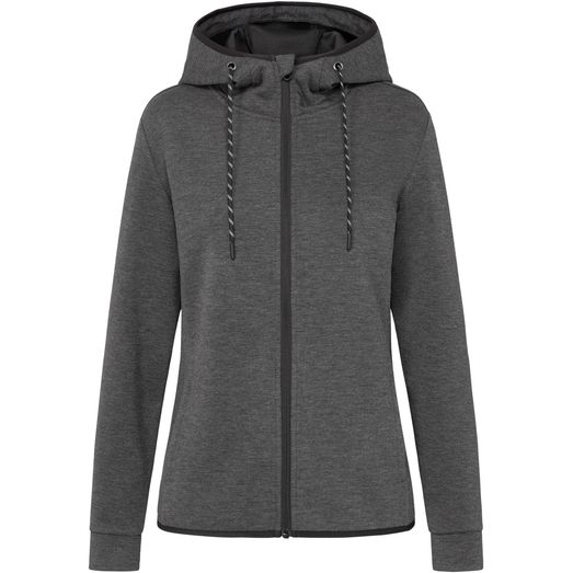 Stedman Recycled Hooded Scuba Jacket Ladies - Anthra Heather
