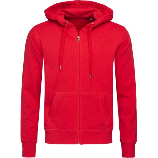Stedman Sports Hooded Zip Jacket Select - Crimson Red