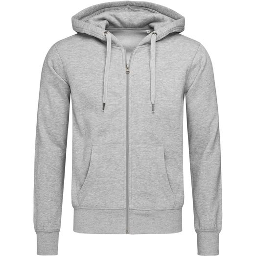 Stedman Sports Hooded Zip Jacket Select - Heather Grey