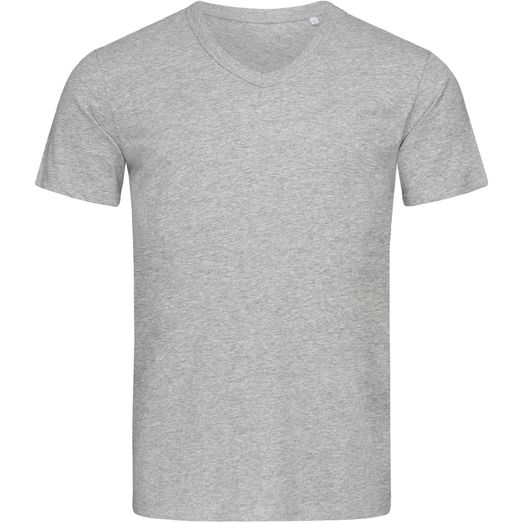 Stedman Stars Ben V Neck T-Shirt - Heather Grey