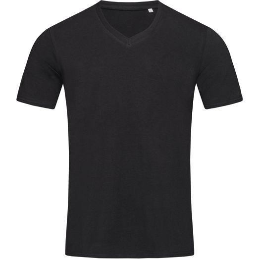 Stedman Stars Dean Deep V Neck T-Shirt - Black Opal