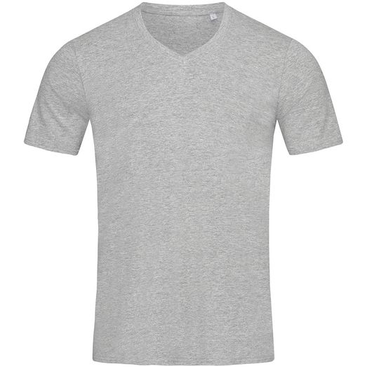 Stedman Stars Dean Deep V Neck T-Shirt - Heather Grey