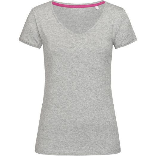 Stedman Stars Megan V Neck Ladies T-Shirt - Heather Grey
