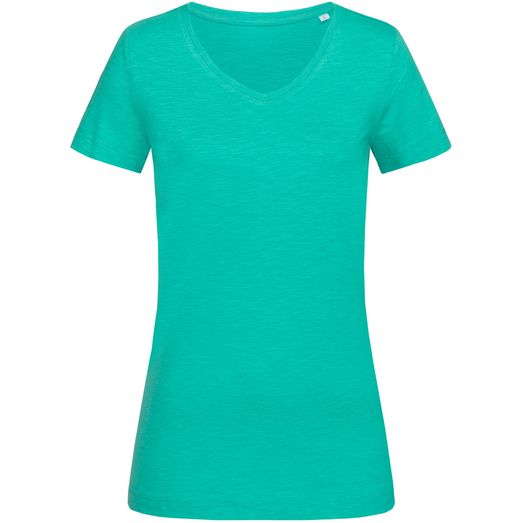 Stedman Stars Sharon Slub V/Neck T-Shirt - Bahama Green