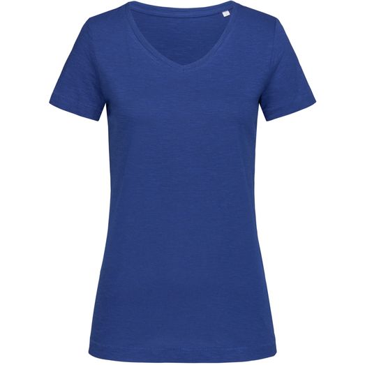 Stedman Stars Sharon Slub V/Neck T-Shirt - True Blue