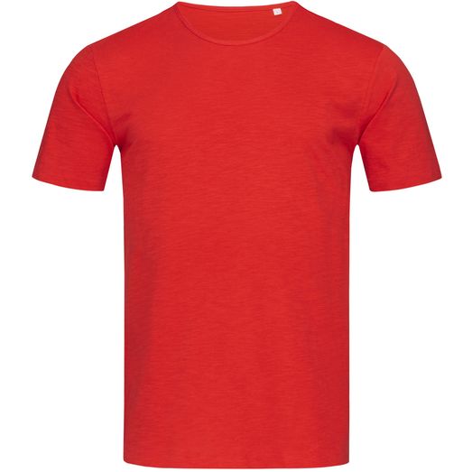 Stedman Stars Shawn Slub Crew Neck T-Shirt - Crimson Red