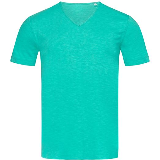 Stedman Stars Shawn V Neck Slub T-Shirt - Bahama Green
