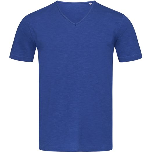 Stedman Stars Shawn V Neck Slub T-Shirt - True Blue