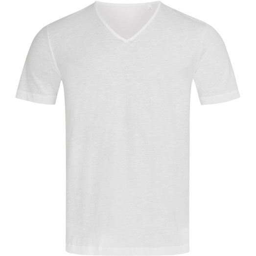 Stedman Stars Shawn V Neck Slub T-Shirt - White