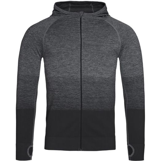 Stedman Active Sports Seamless Raglan Jacket Mens - Dk Grey Transition
