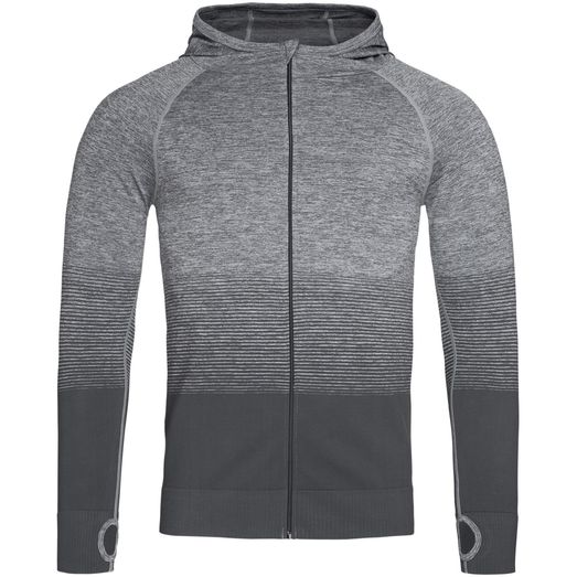 Stedman Active Sports Seamless Raglan Jacket Mens - Lt Grey Transition