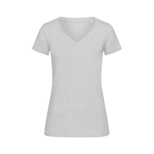 Stedman Stars Lisa Melange V/Neck T-Shirt - Heather Grey