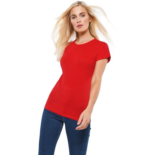 Casual Classics Ringspun Classic T-Shirt Ladies 150 - Red